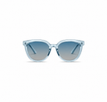 Oversized Square Sunglasses – Crystal Blue Frame, Blue Gradient Lenses