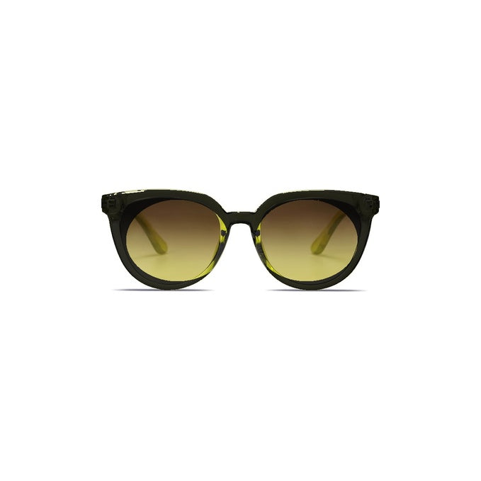 Black oversized square sunglasses with dark gradient lenses
