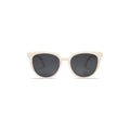 Ivory oversized square sunglasses with dark smoke lenses