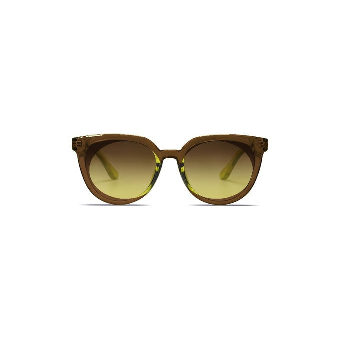 Tortoise brown oversized square sunglasses with gradient lenses